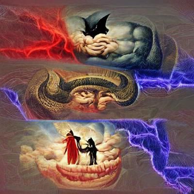 the eternal conflict between good and evil