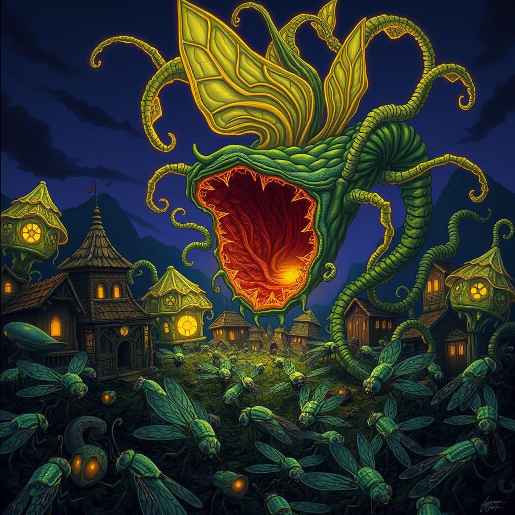 Fly People Village Terrorized by Twisted Fly Trap Plant in D...