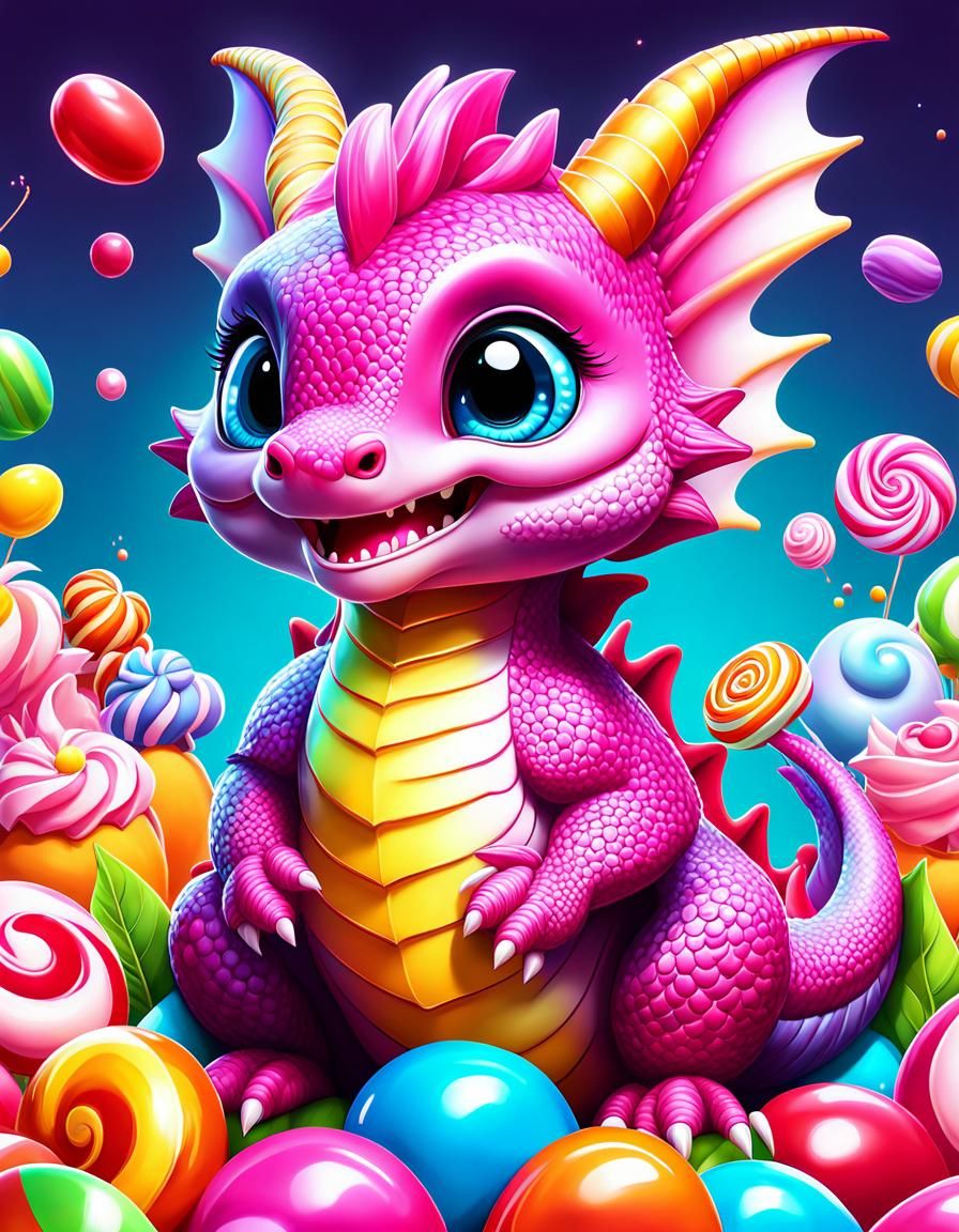 Candyland Dragon - AI Generated Artwork - NightCafe Creator