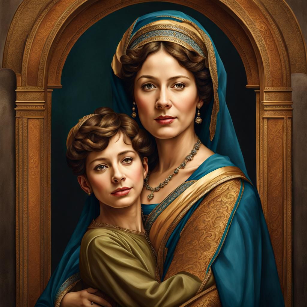 Mother and son - AI Generated Artwork - NightCafe Creator