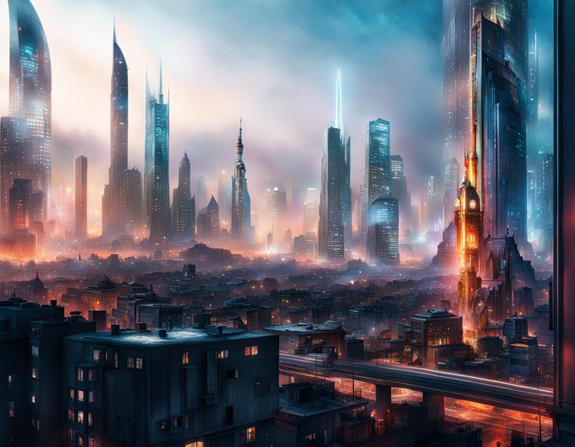 Cityscape - AI Generated Artwork - NightCafe Creator