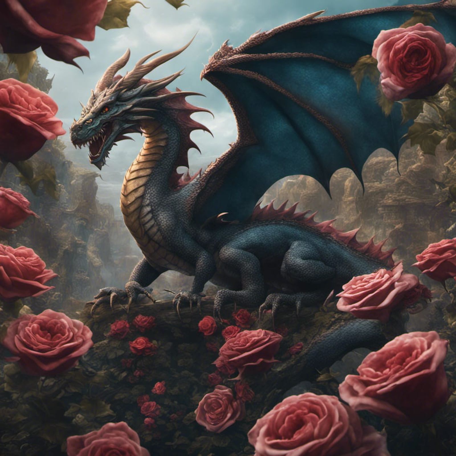 dragons and roses