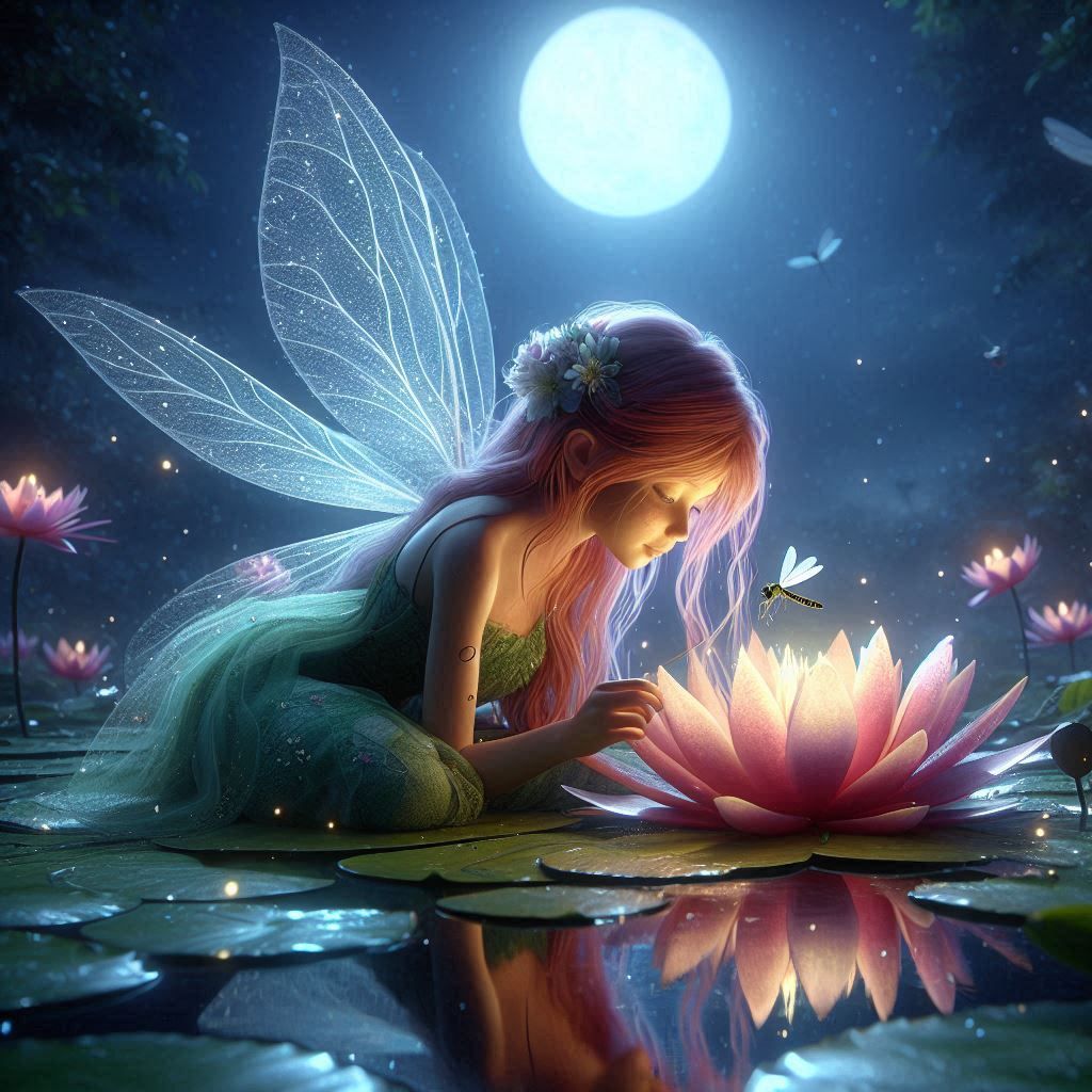 Lilies by Moonlight