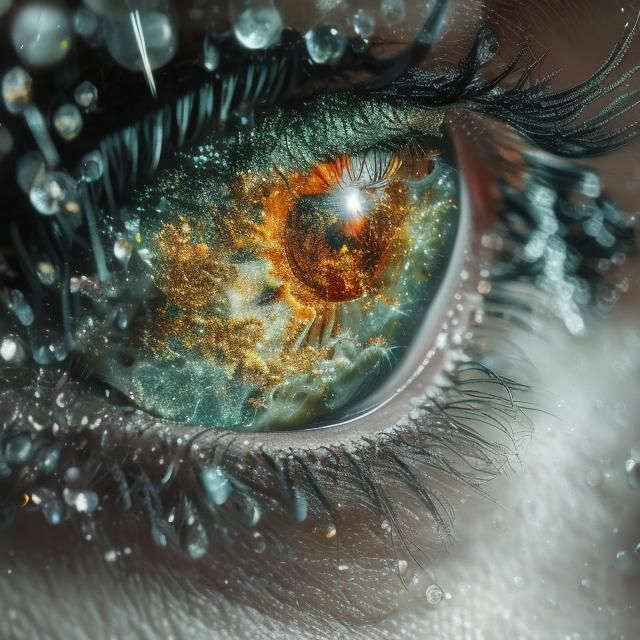 <lora:MJ6 Eyes AR181:1.0> 
surreal storm within the eye, macro shot close up of an eye, tilt shift double exposure photography of harmoniou...