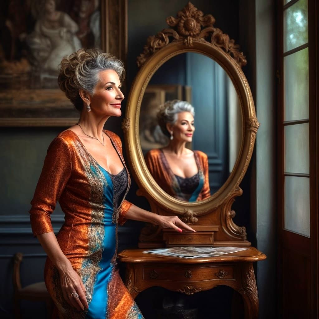 Warm Portrait of a Confident Lady with Inner Peace