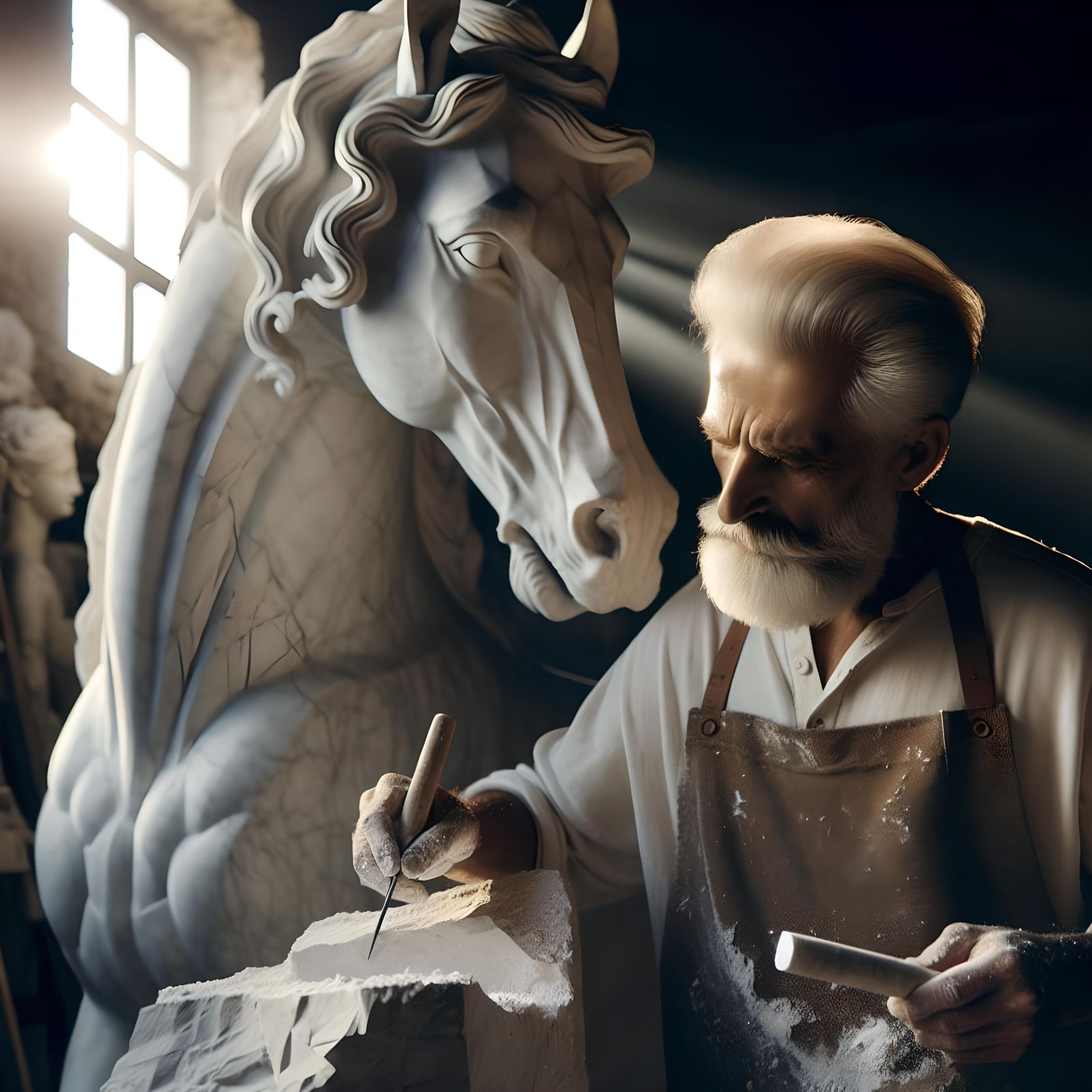 "Shh, let me work, Chief, I'm not done with you yet."  by @DeeB