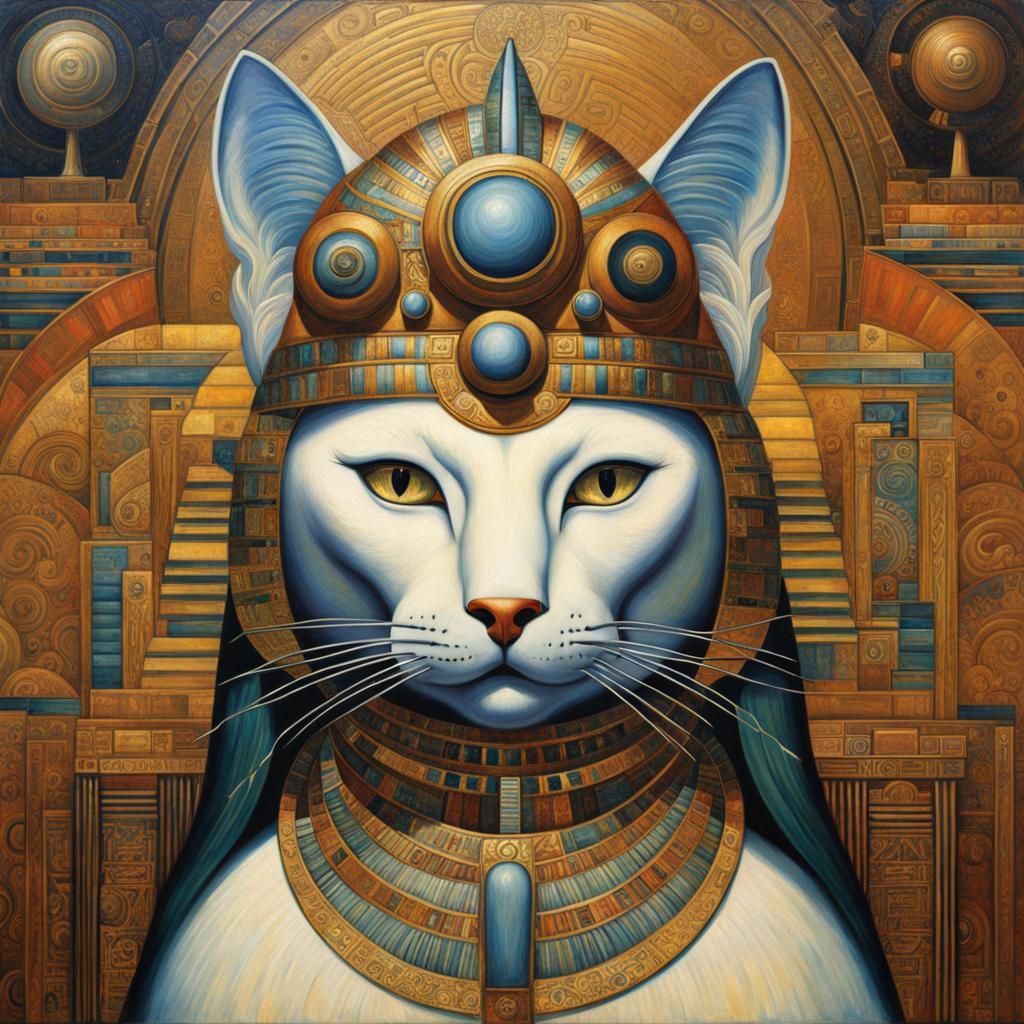 Egyptian Cat Goddess - AI Generated Artwork - NightCafe Creator