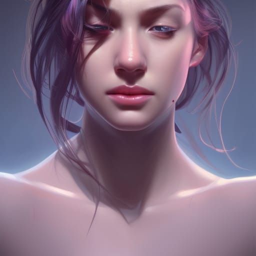 Painful Beauty: Detailed Portrait in Art Nouveau Style