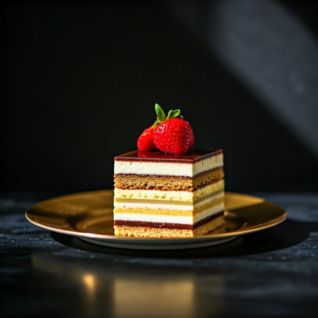 Elegant Gold Dessert Display in Daylight