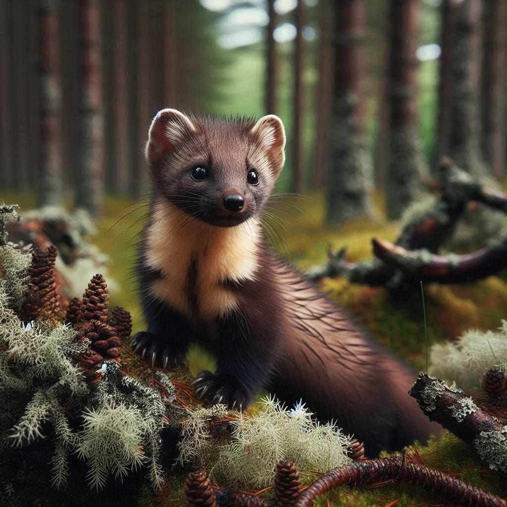Pine Marten (Martes Martes)