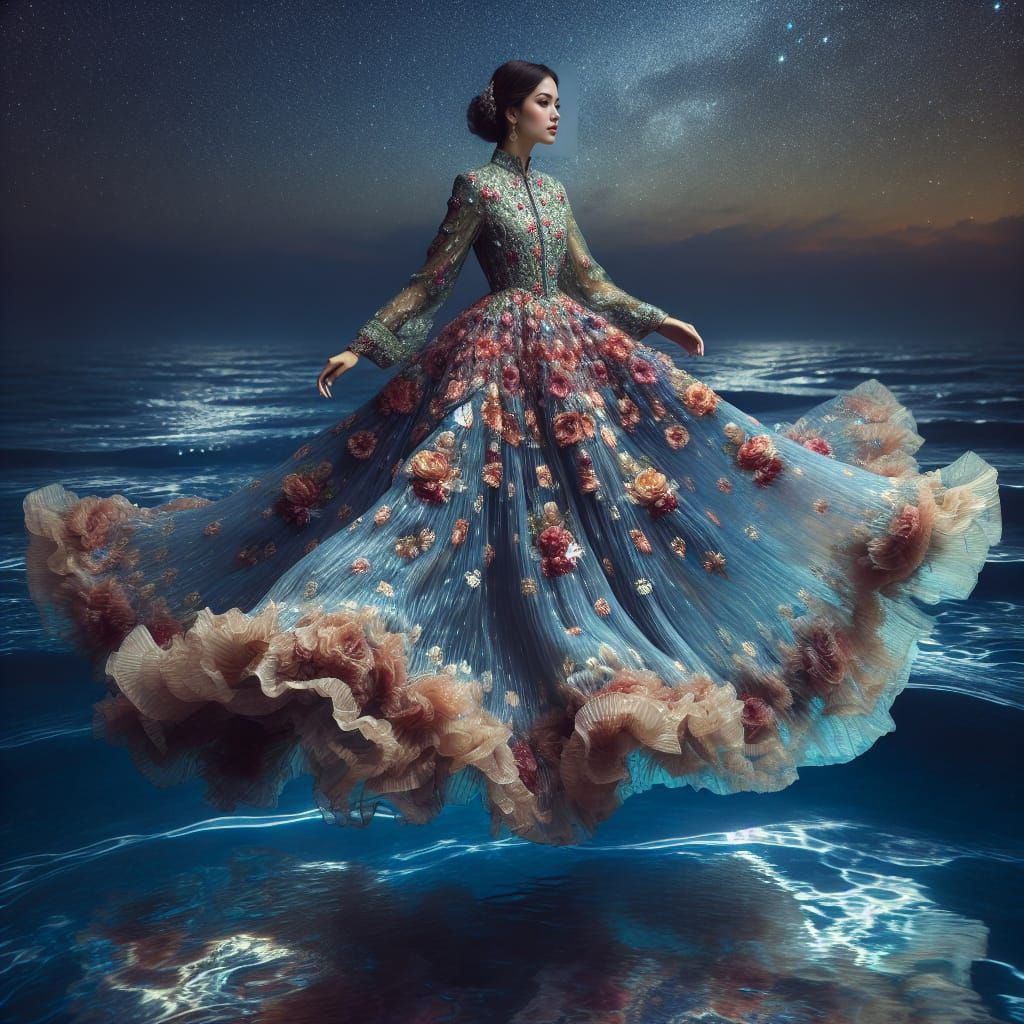 Animated dancing woman twirls