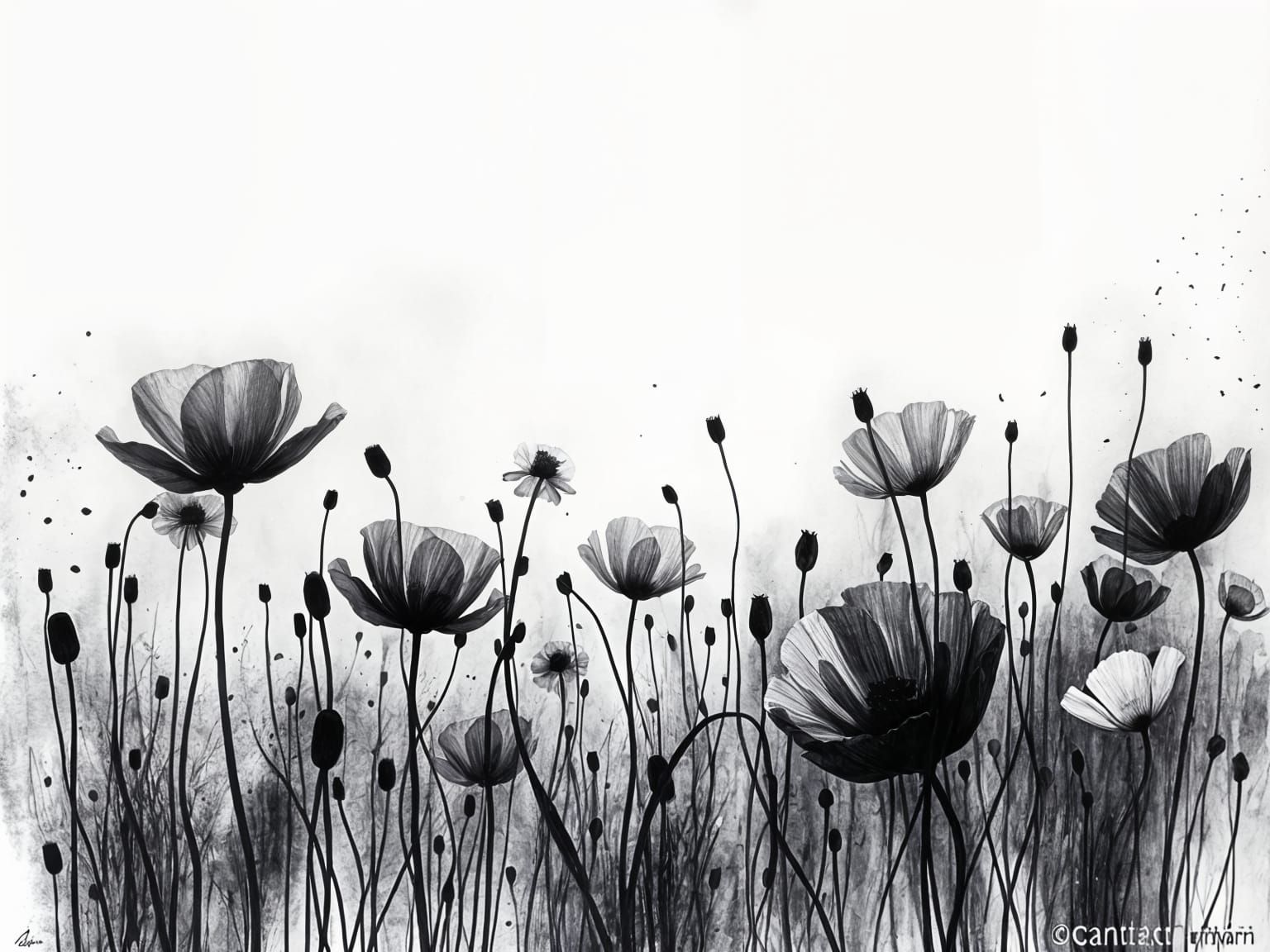 Poppies in a field  by @Coding Teacher Muc