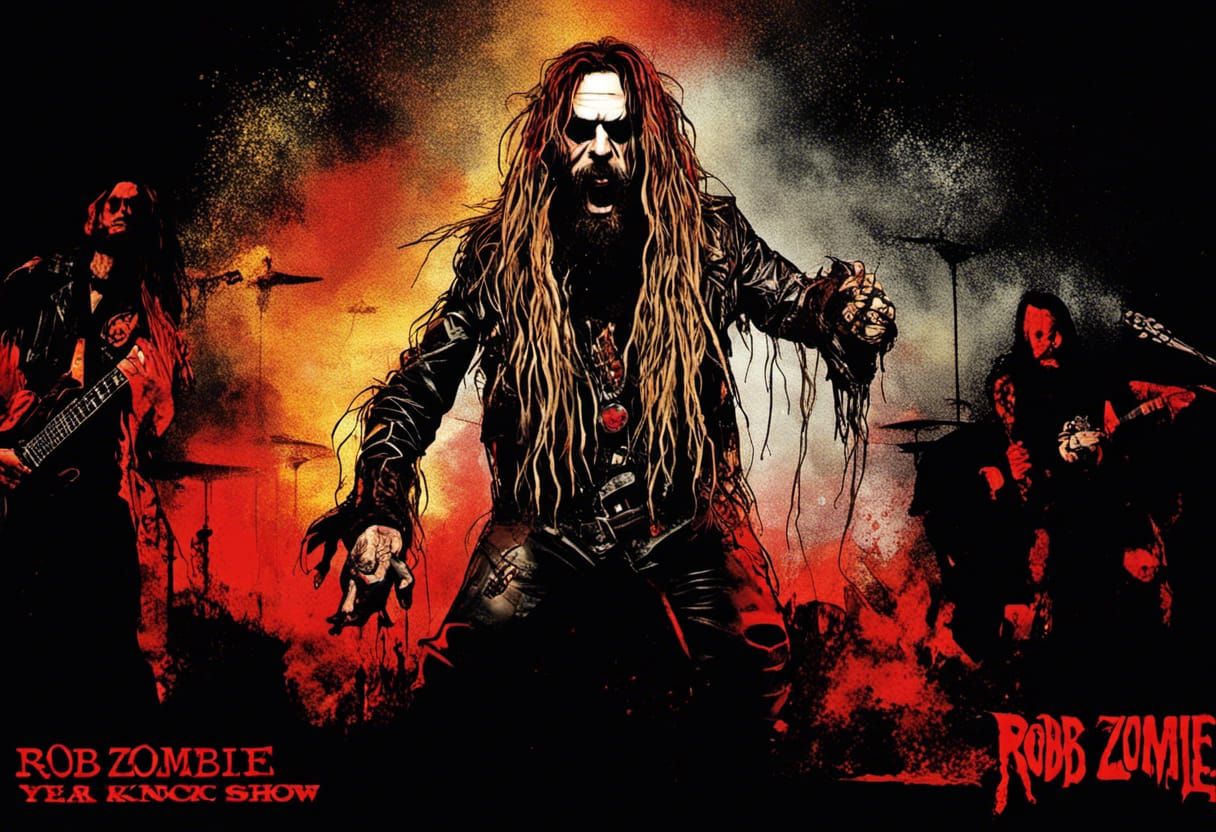 ROB ZOMBIE, Never Gonna Stop, (Red Red Kroovy), : r/nightcafe