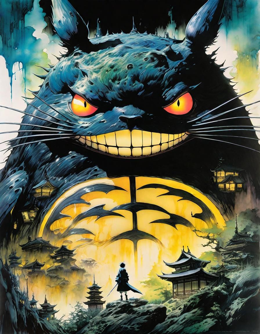 ”Your are the final Boss, Totoro!!!”  by @SmitAiArtist