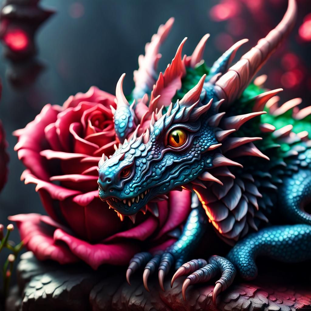 tiny dragon resting