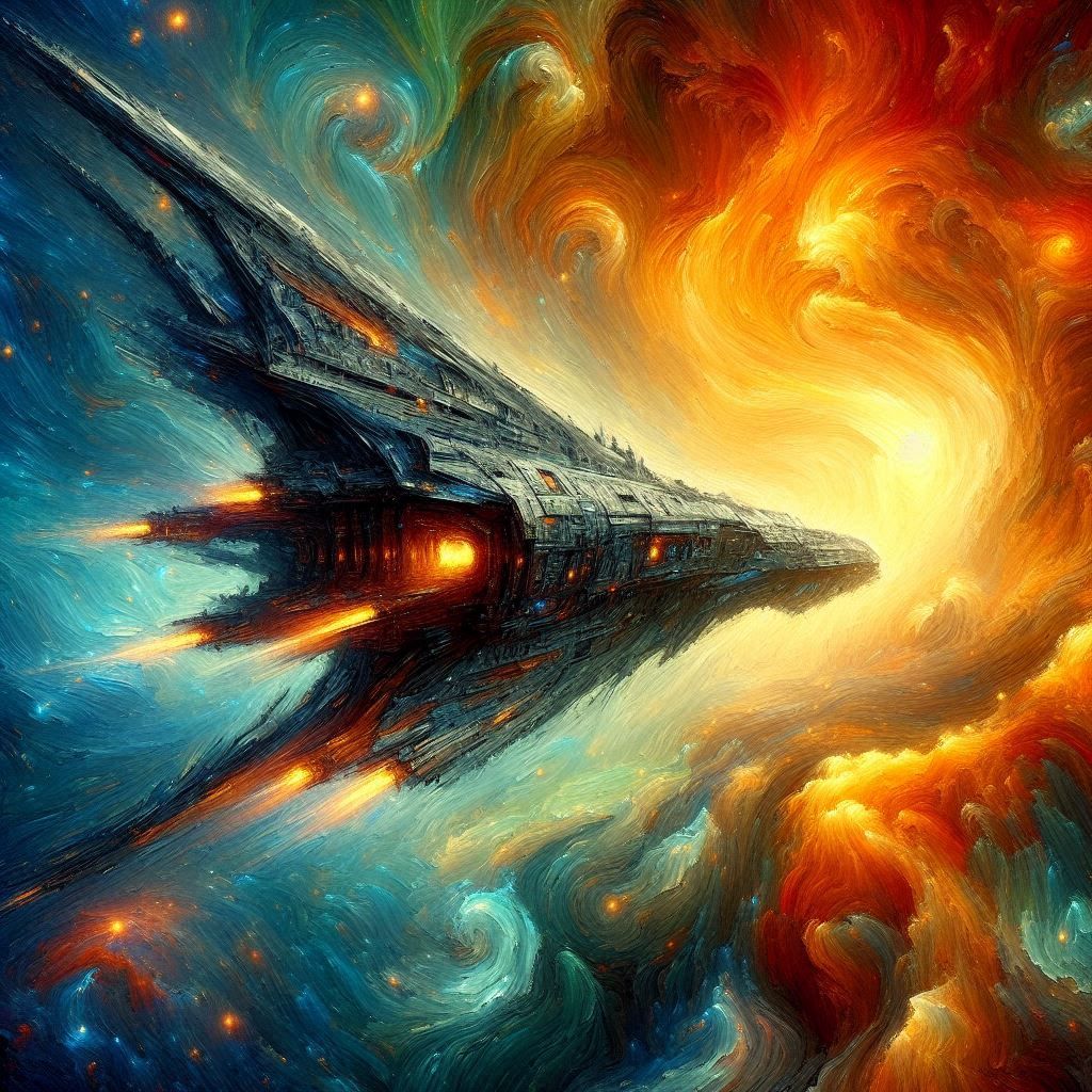 What If Van Gogh Knew What A Starship Was...