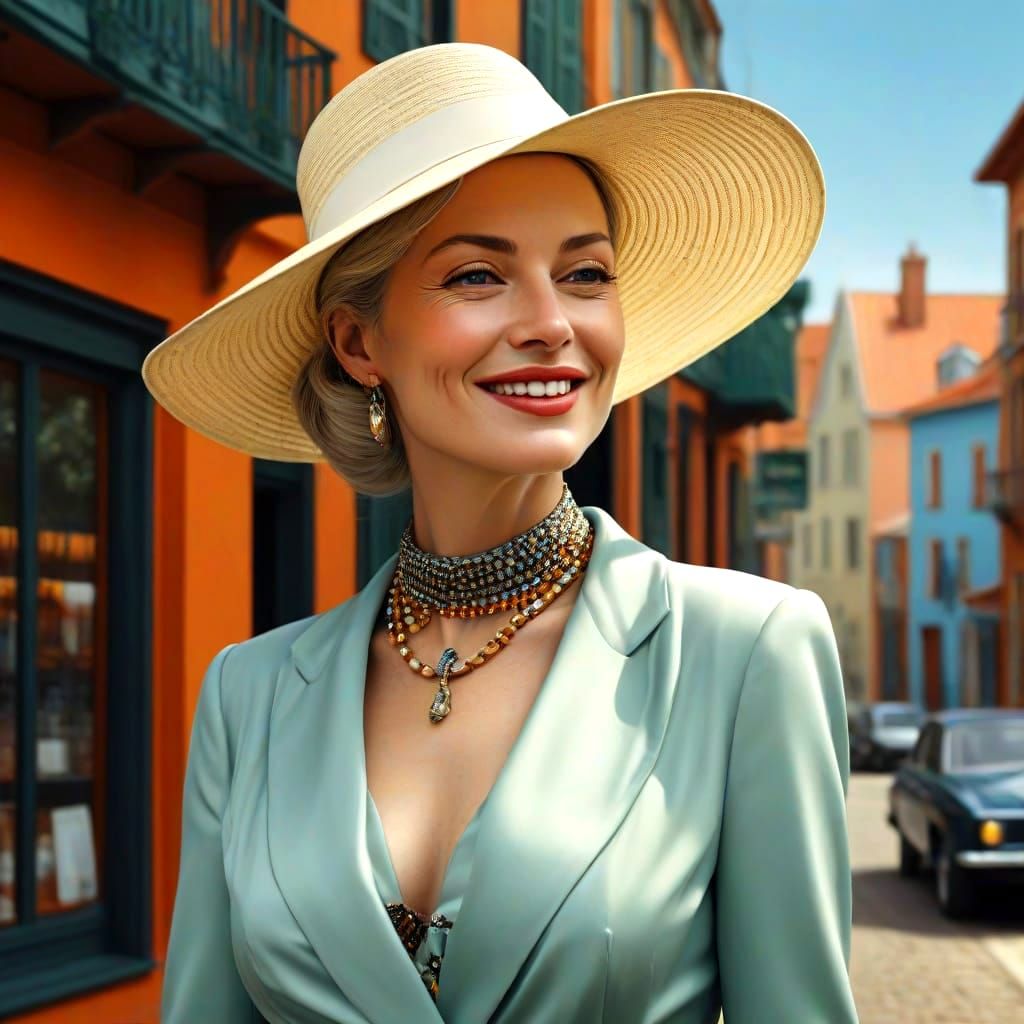 Surreal Portrait of a Sophisticated Lady in a Breathtaking L...