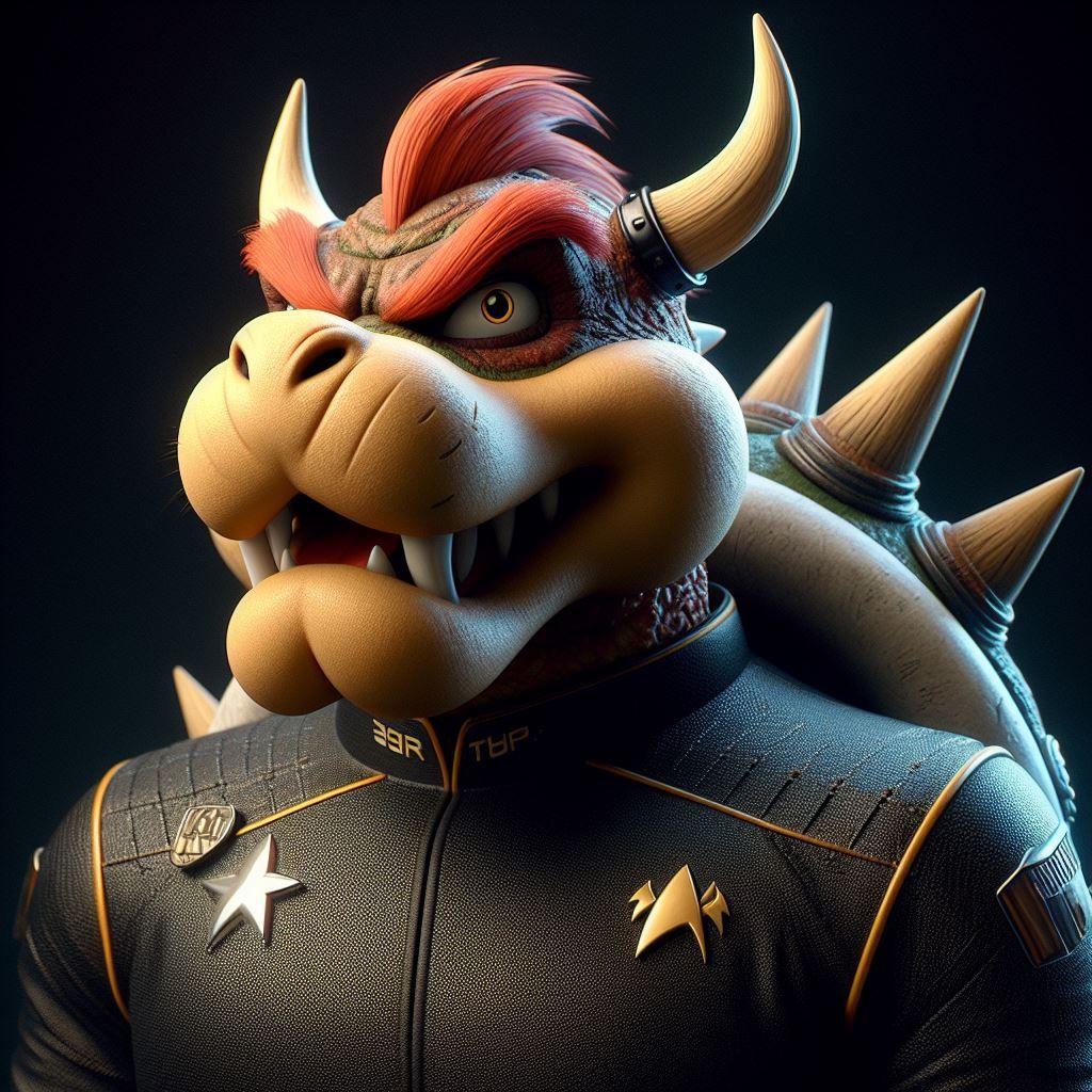 Bowser as a Star Trek Officer