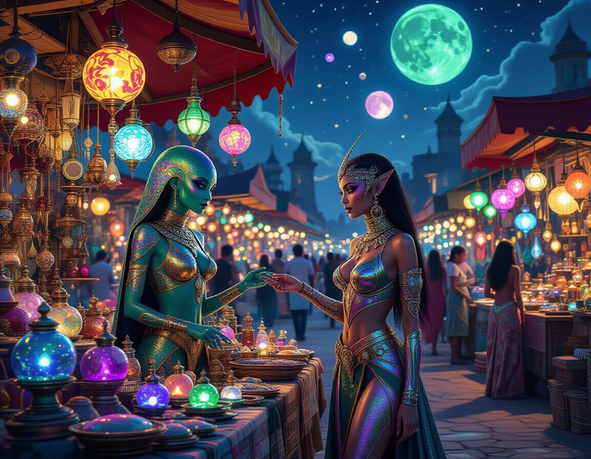 Lively Alien Market  by @Neverland
