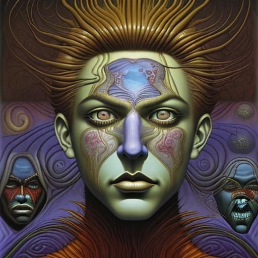 Surreal representation of a narcissistic pathological liar w...