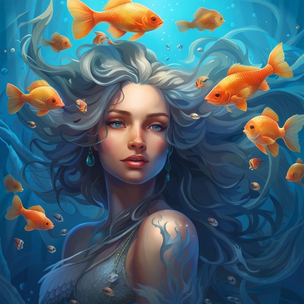 Zodiac Goddess Pisces - AI Generated Artwork - NightCafe Creator