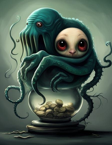 Baby Cthulhu and His First Minion