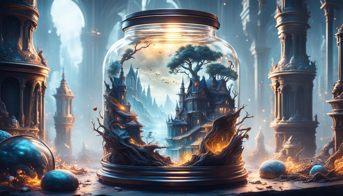 world in a jar  by @Lady on Fire