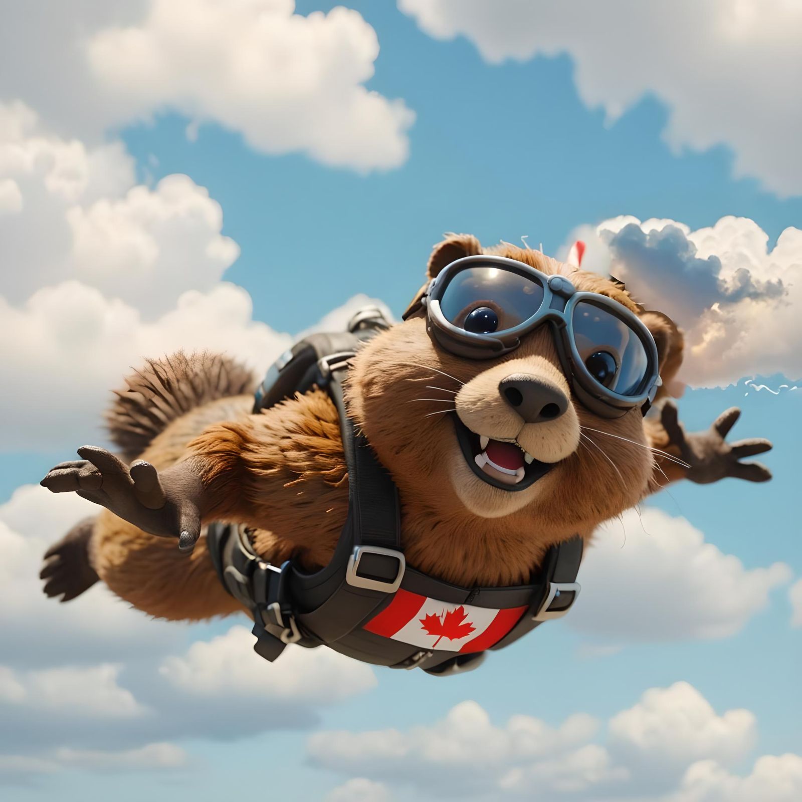 Skydiving beaver eh?  by @forge4ward
