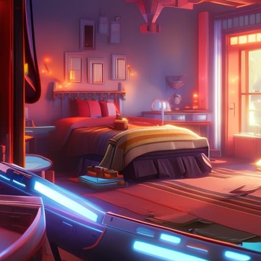 Cozy room #2 - AI Generated Artwork - NightCafe Creator