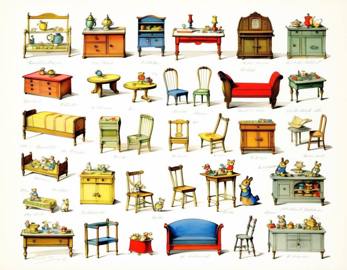 catalog of vintage toy furniture