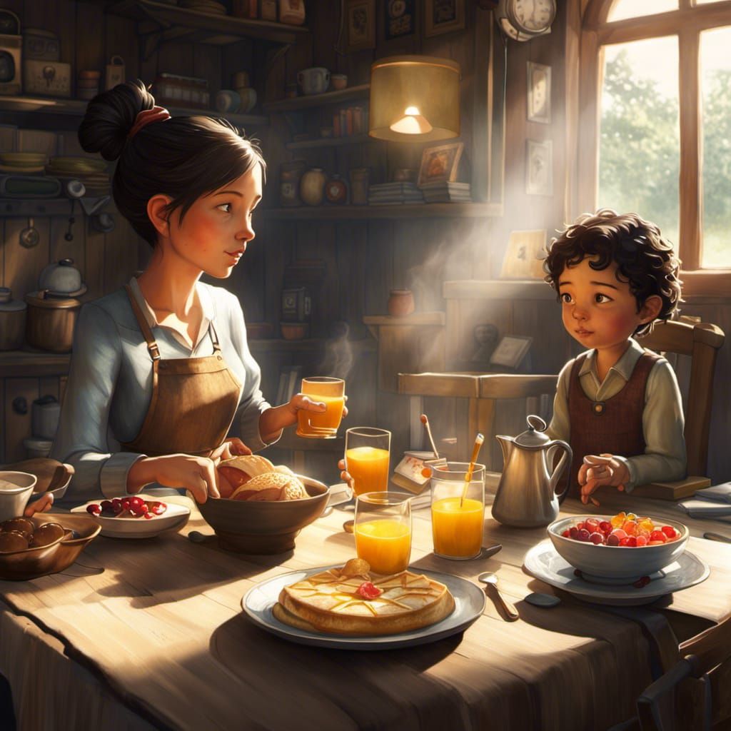 Breakfast  by @Dobiki