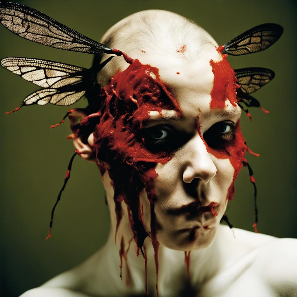 Disturbing Insect and Figure, in Dadaist Style