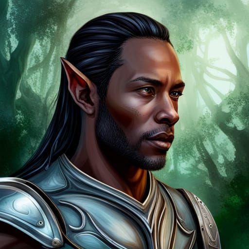 Black Elf in Silver Armour