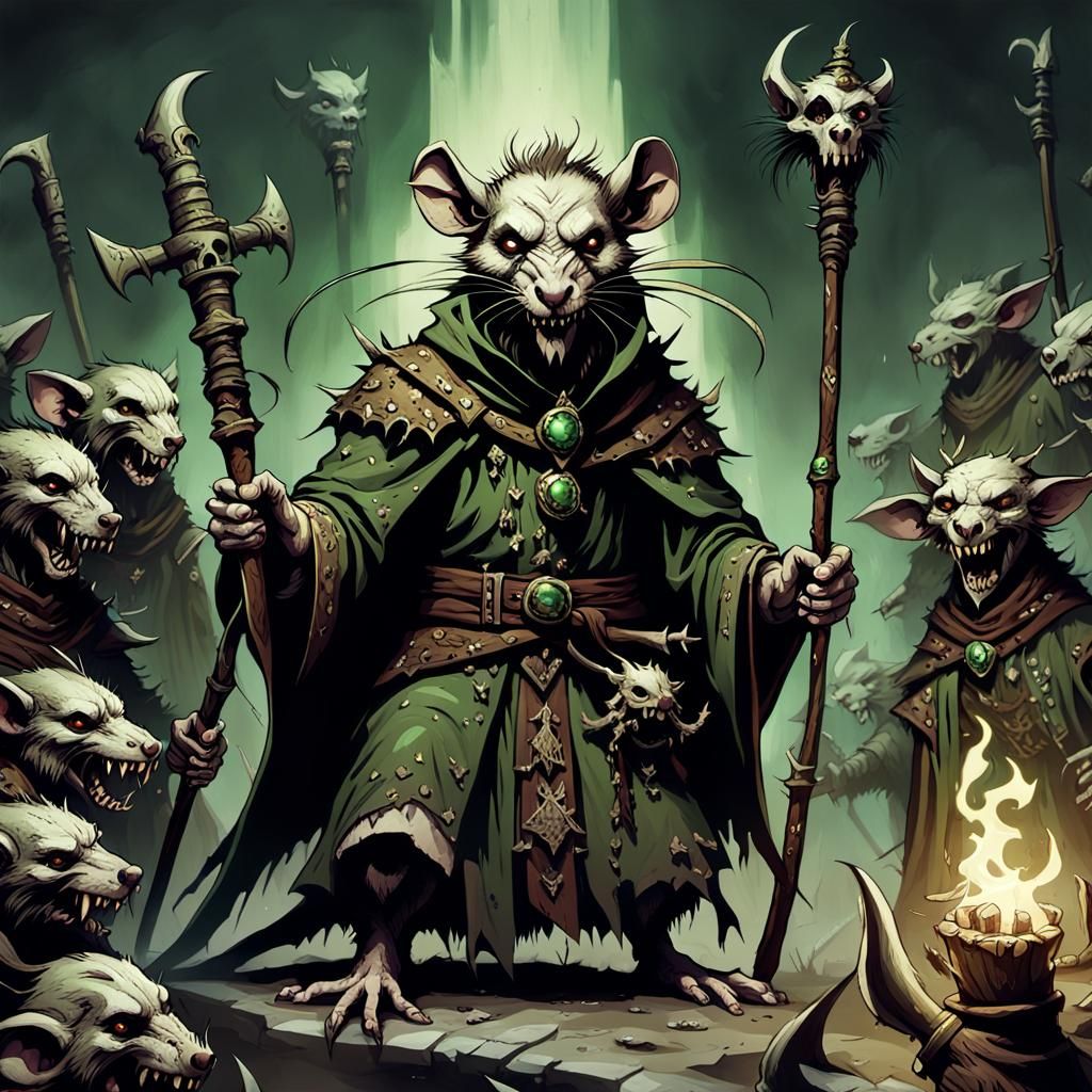 A skaven warlock.