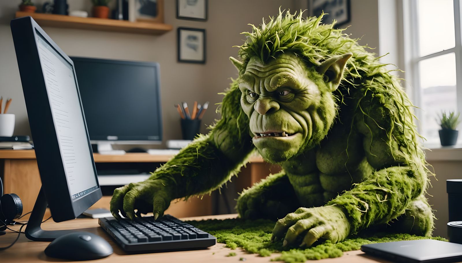 troll posting angry comments online  by @Josh