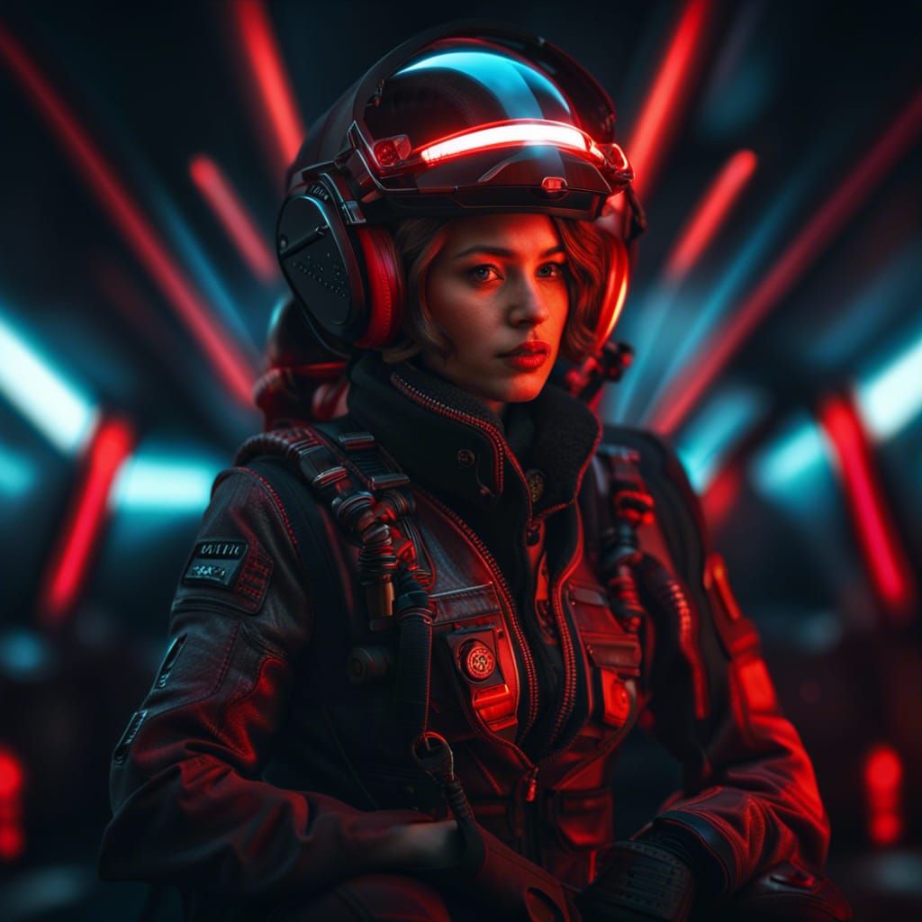 Futuristic Pilot - AI Generated Artwork - NightCafe Creator