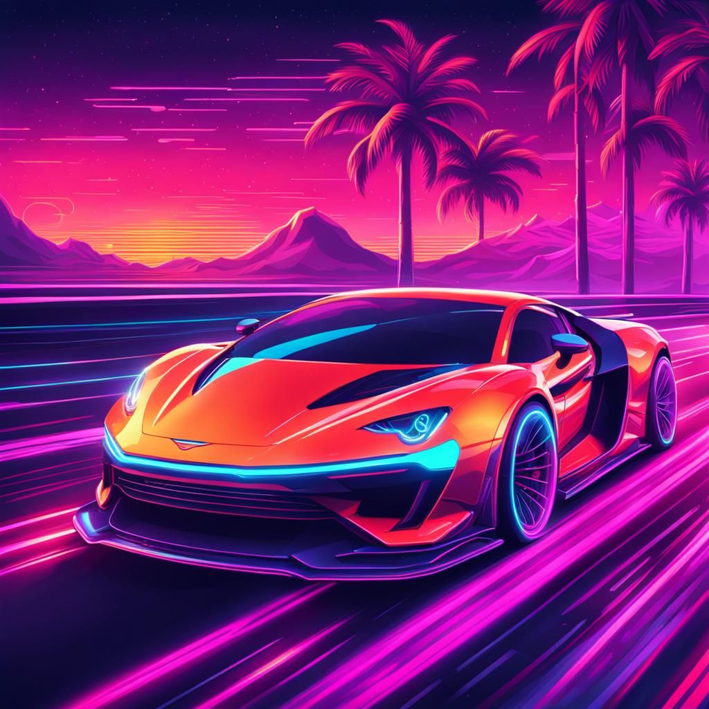 super sports car racing detailed