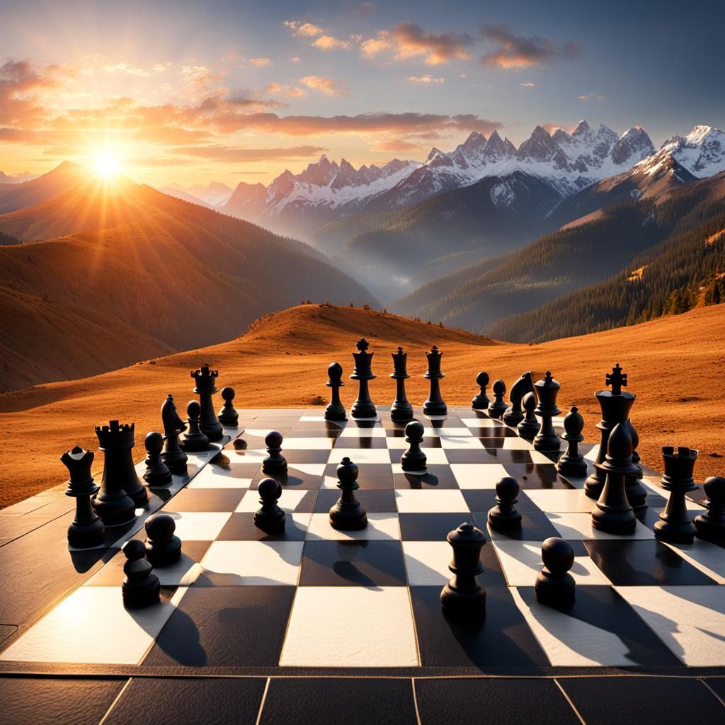 Sunrise over the mountains, tragic collapse of the chess kin...