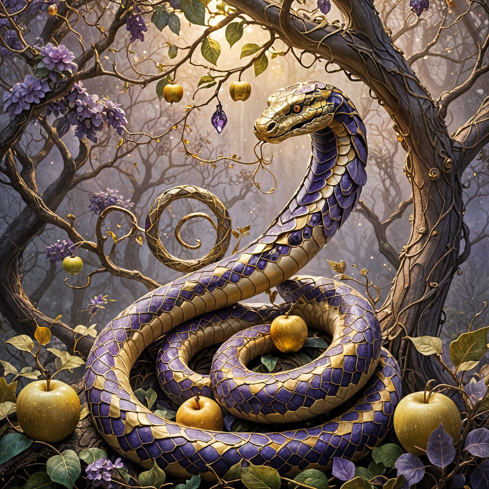 what's the deal with snake and apples?  by @Bunnzo