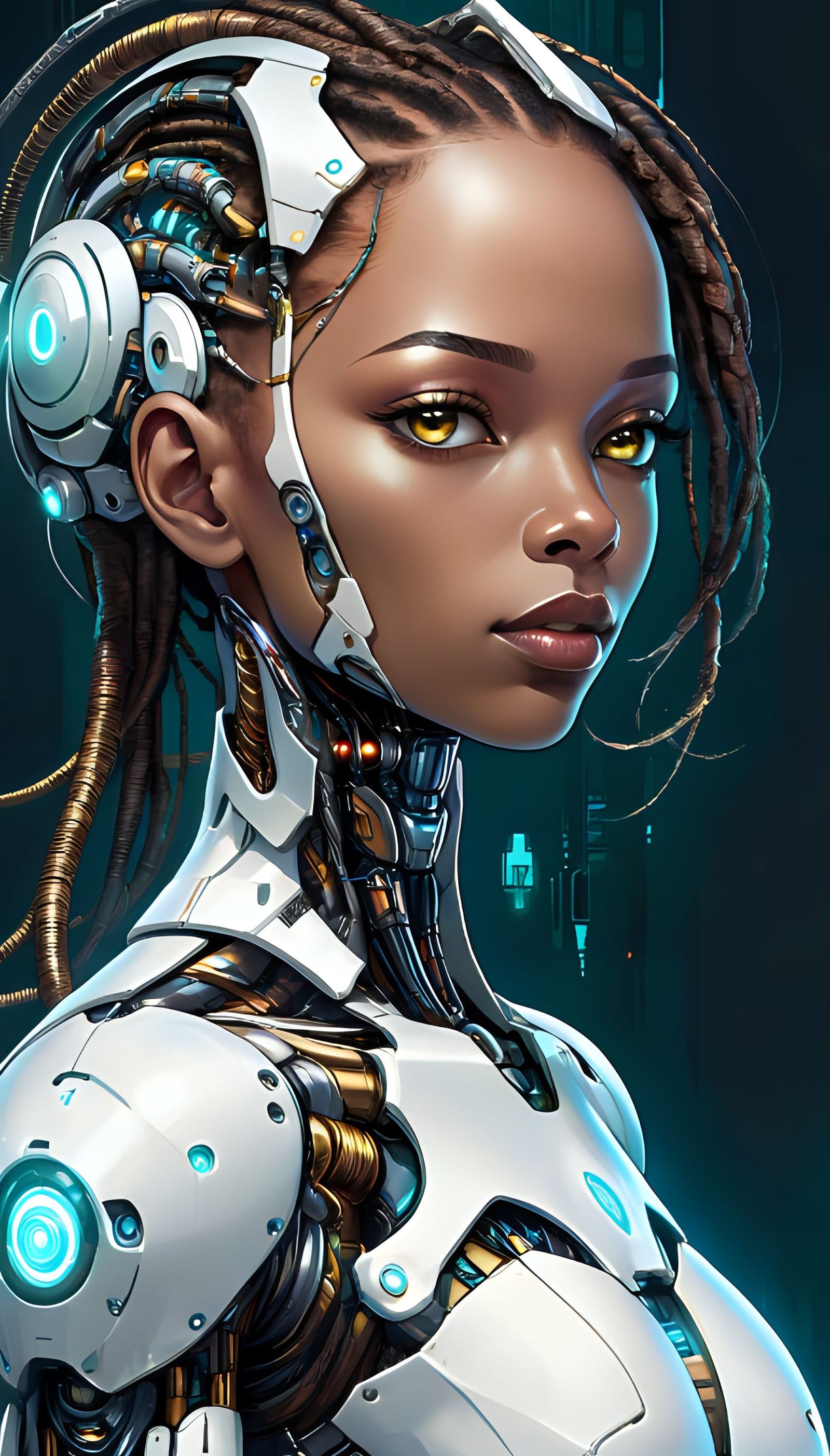 Beautiful cyborg