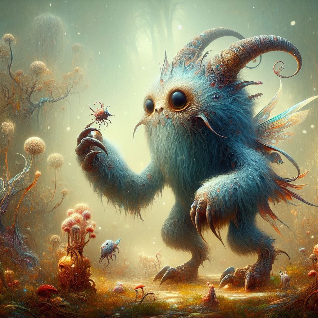adorable fairy-tale fantasy creature portrait..