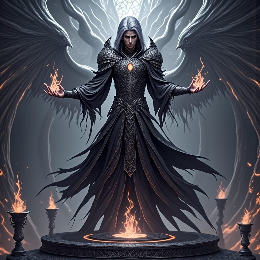  <lora:Lietolis Blackrose:1.0> dark summoner