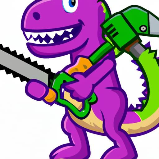 Barney is a dinosaur who loves mutilation