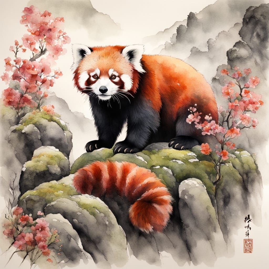 The Sad Red Panda Lost his Tail  by @Oblique Lens