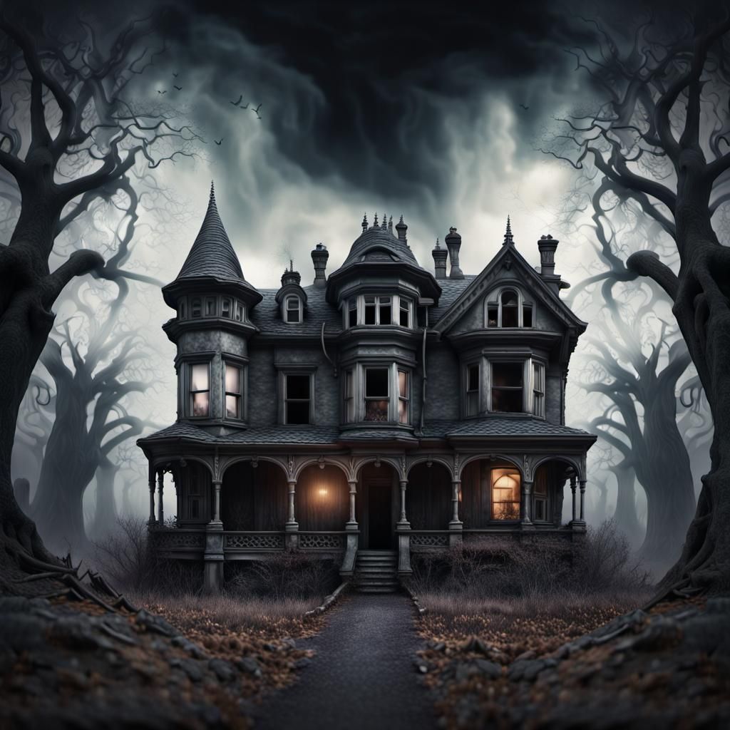 Eerie home sweet home - AI Generated Artwork - NightCafe Creator