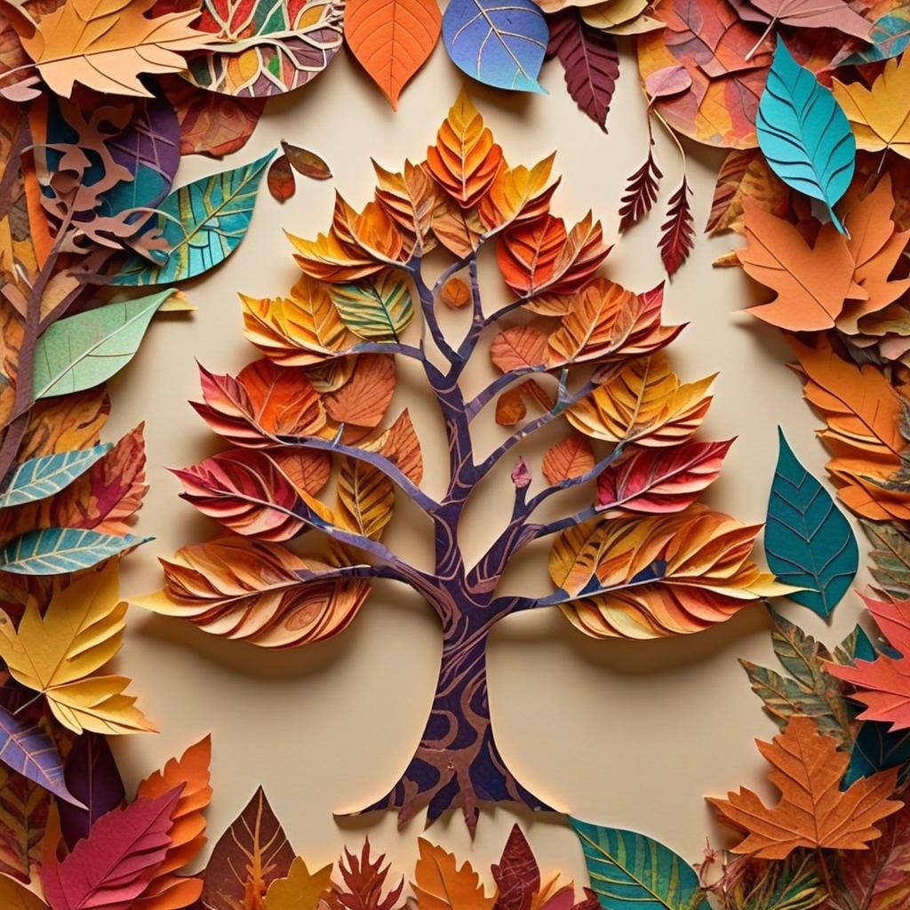 Fall Paper Collage Art