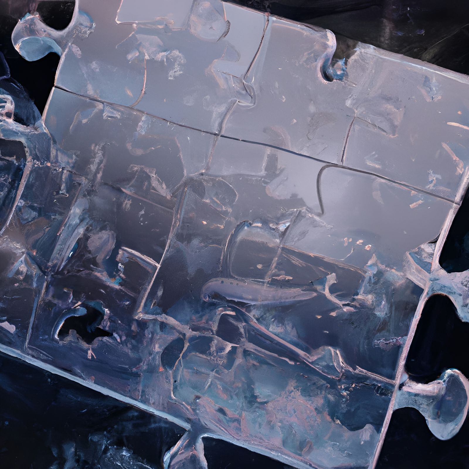 Jigsaw Puzzle Made Of Ice