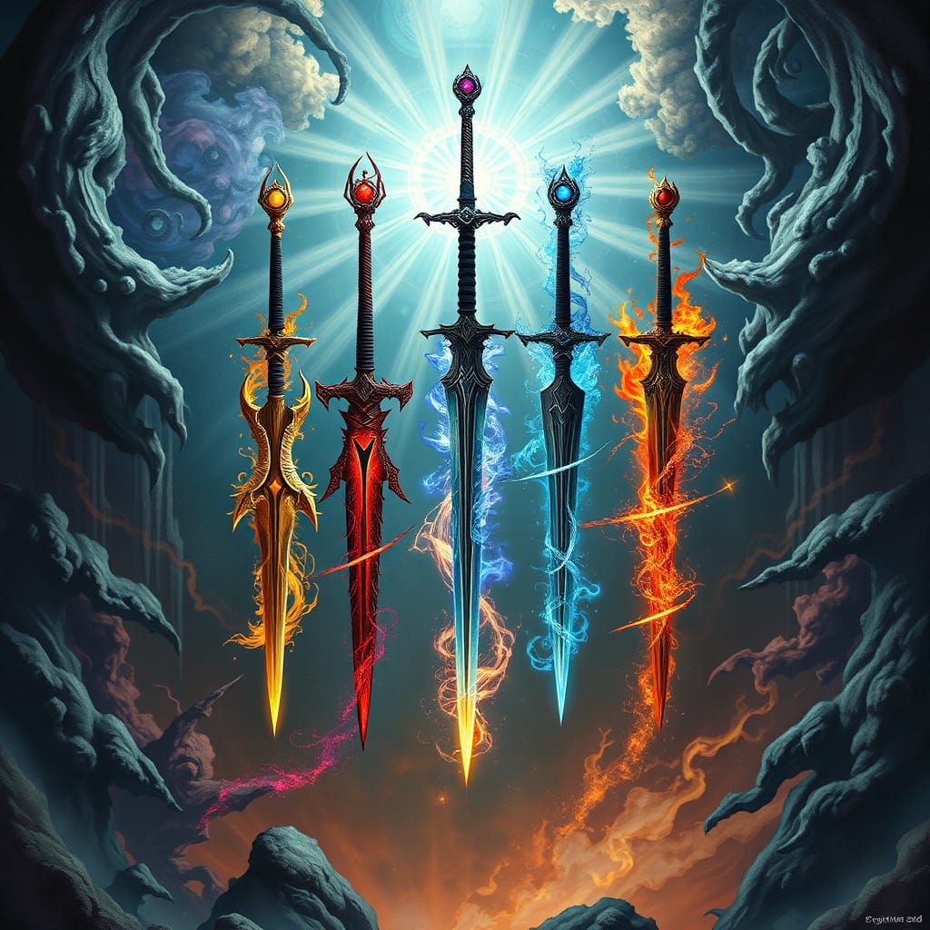 Elemental Swords  by @SmurfMonkeyBro