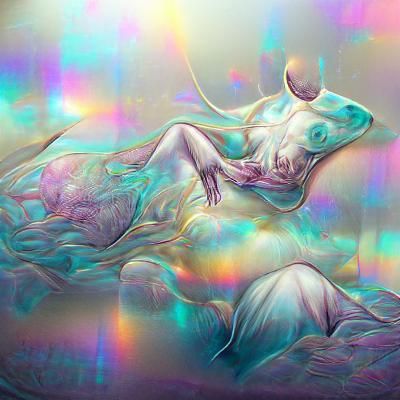 Iridescent pastel milk