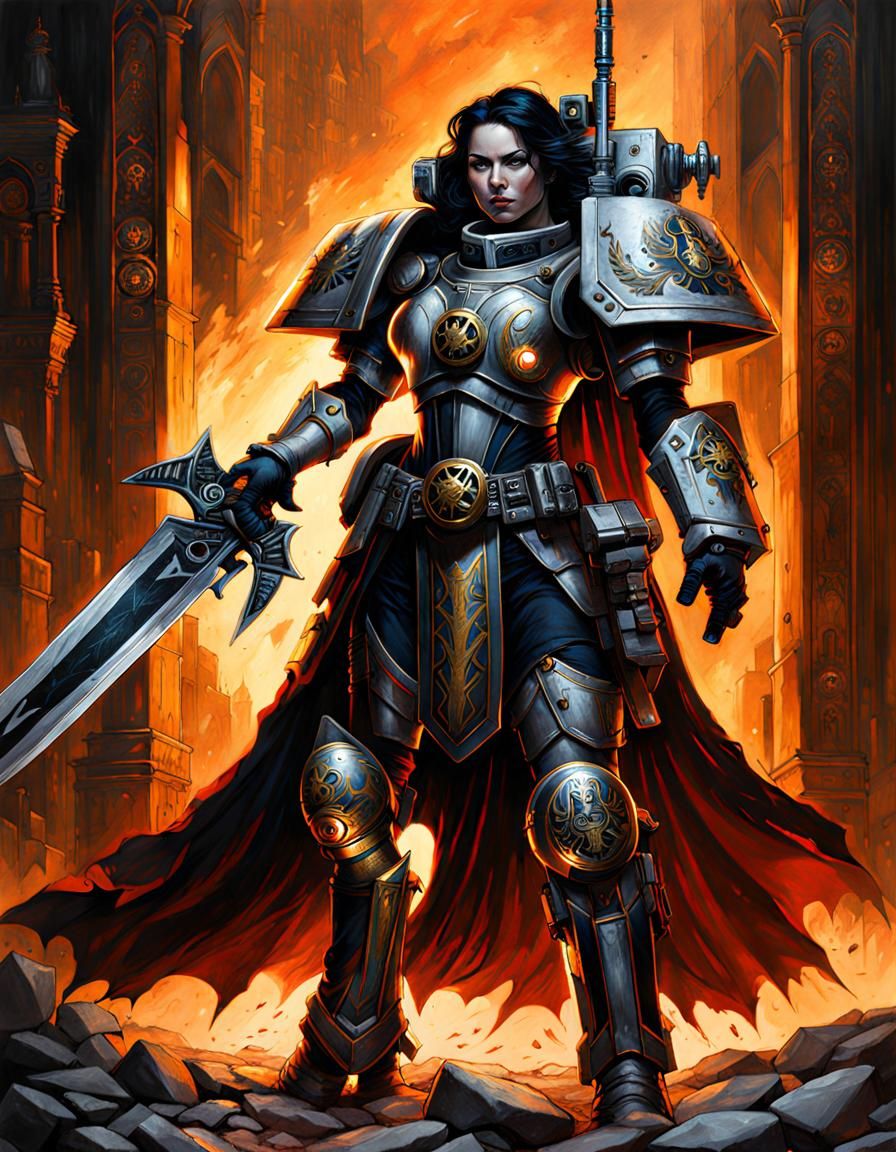 Warhammer 40k Sister of Battle - AI Generated Artwork - NightCafe Creator